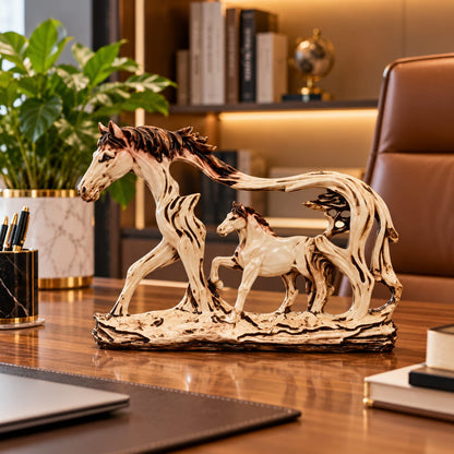 Galloping Horse & Foal Family Figurine