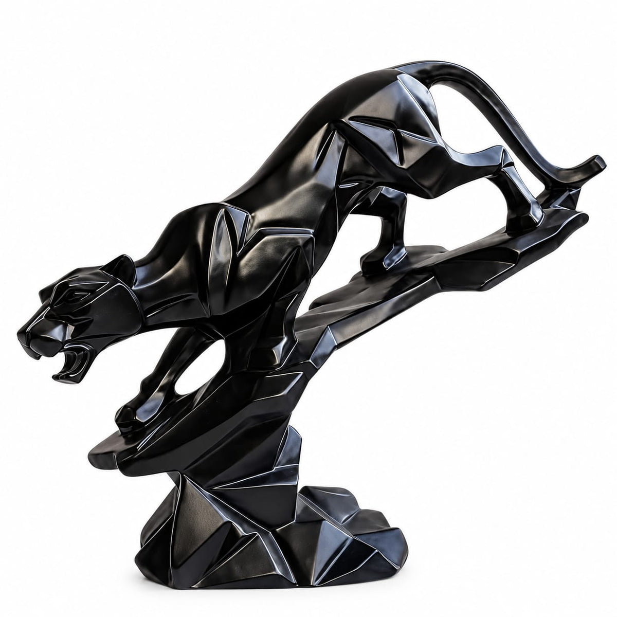 Geometric Panther Rockscape Figurine