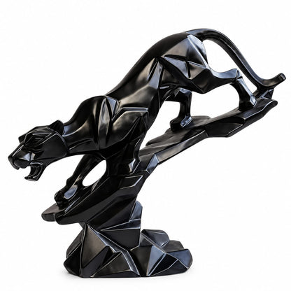 Geometric Panther Rockscape Figurine
