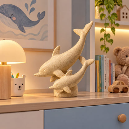 Leaping Dolphin Duo Decorative Figurine