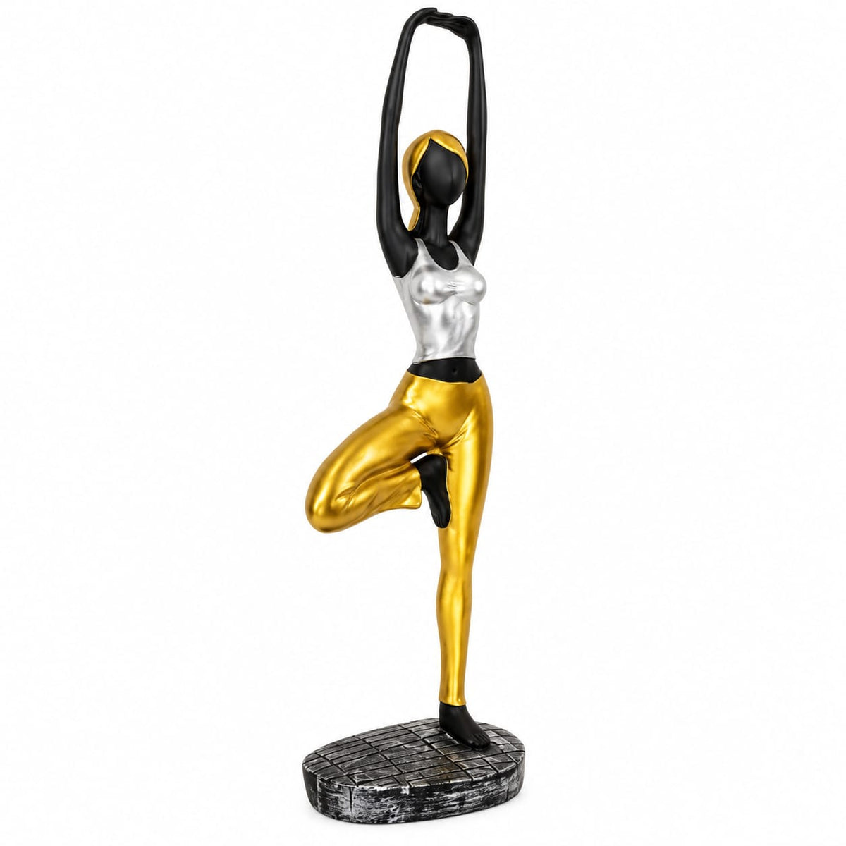 Elegant Tree Pose Yoga Woman Figurine