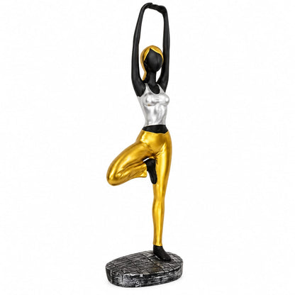Elegant Tree Pose Yoga Woman Figurine