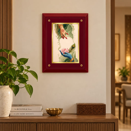 Divine Lotus Grace MDF Framed Art