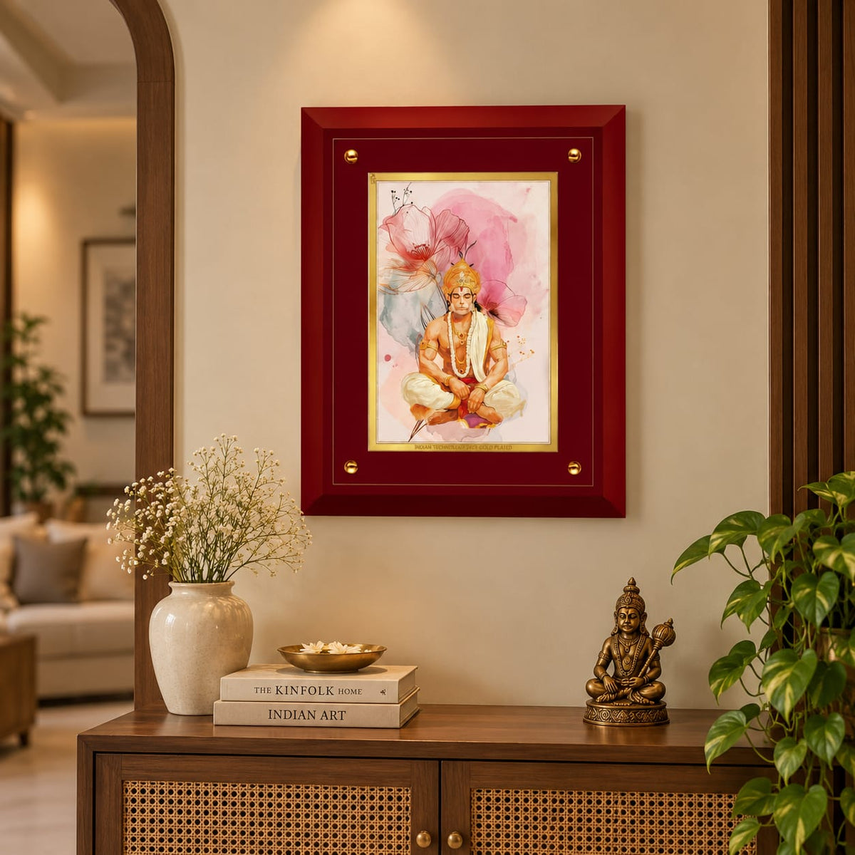 Divine Hanuman MDF Framed Art