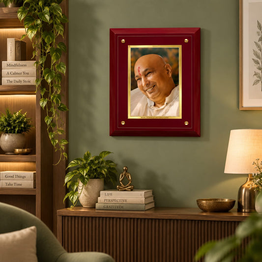 Chattarpur Bade Mandir Guruji Spiritual Master MDF Framed Ar