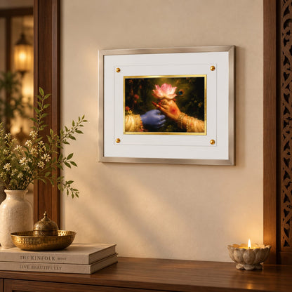 Divine Lotus Connection Acrylic Framed Art