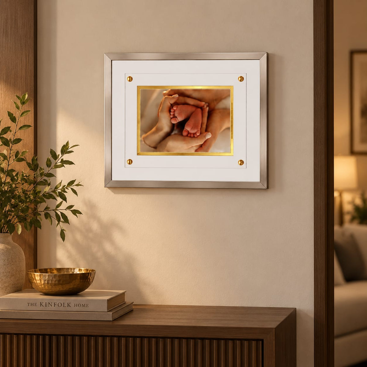 Elegance Metallic Accent Acrylic Photo Frame