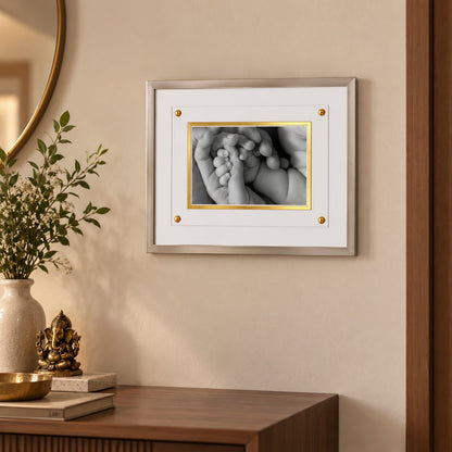 Elegance Metallic Accent Acrylic Photo Frame