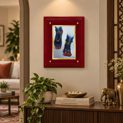 Divine Charan Paduka MDF Framed Art