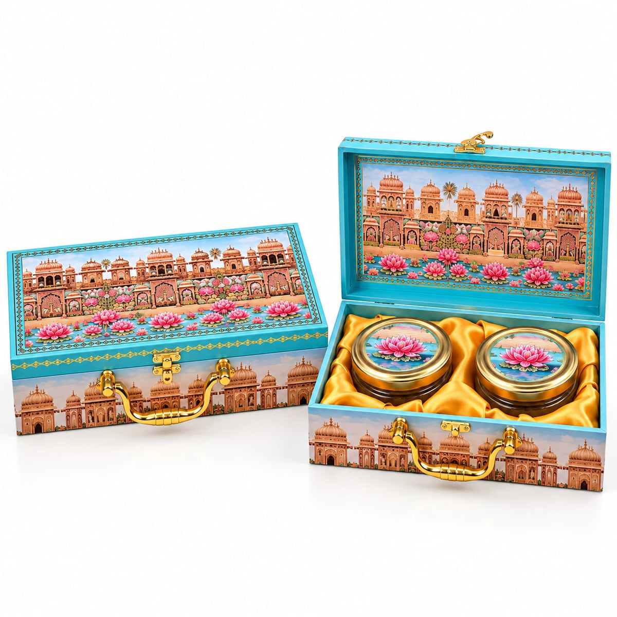 Royal Palace Lotus 2-Jar Dry Fruit Gift Box Set