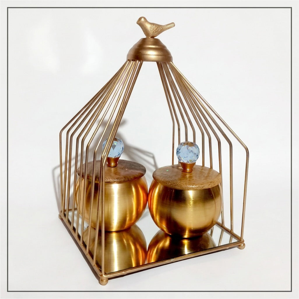 Premium Gold-Finish Hanging Diya Lantern