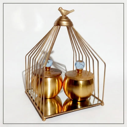 Premium Gold-Finish Hanging Diya Lantern