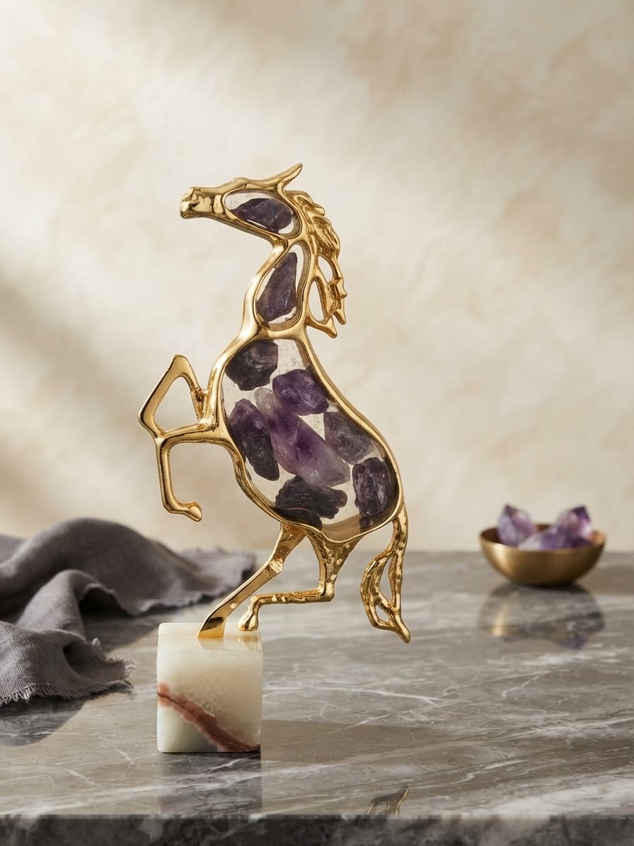 Decorative Rearing Horse Showpiece