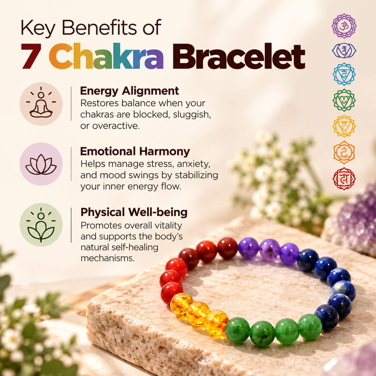 7 Chakra Gemstone Bracelet