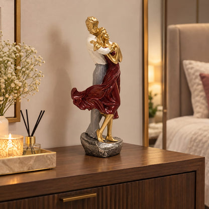 Romantically Embracing Couple Figurine