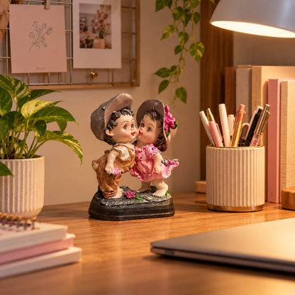 Sweetheart Kissing Kids Figurine