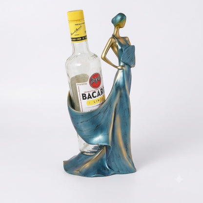 Lady Wine Bottle Holder Figurine