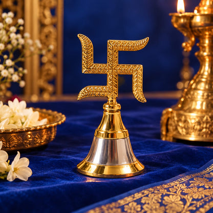 Swastik Symbol Bell Figurine