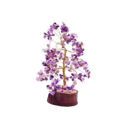 Amethyst Stone Tree for Peace & Spiritual Growth - close-up detail