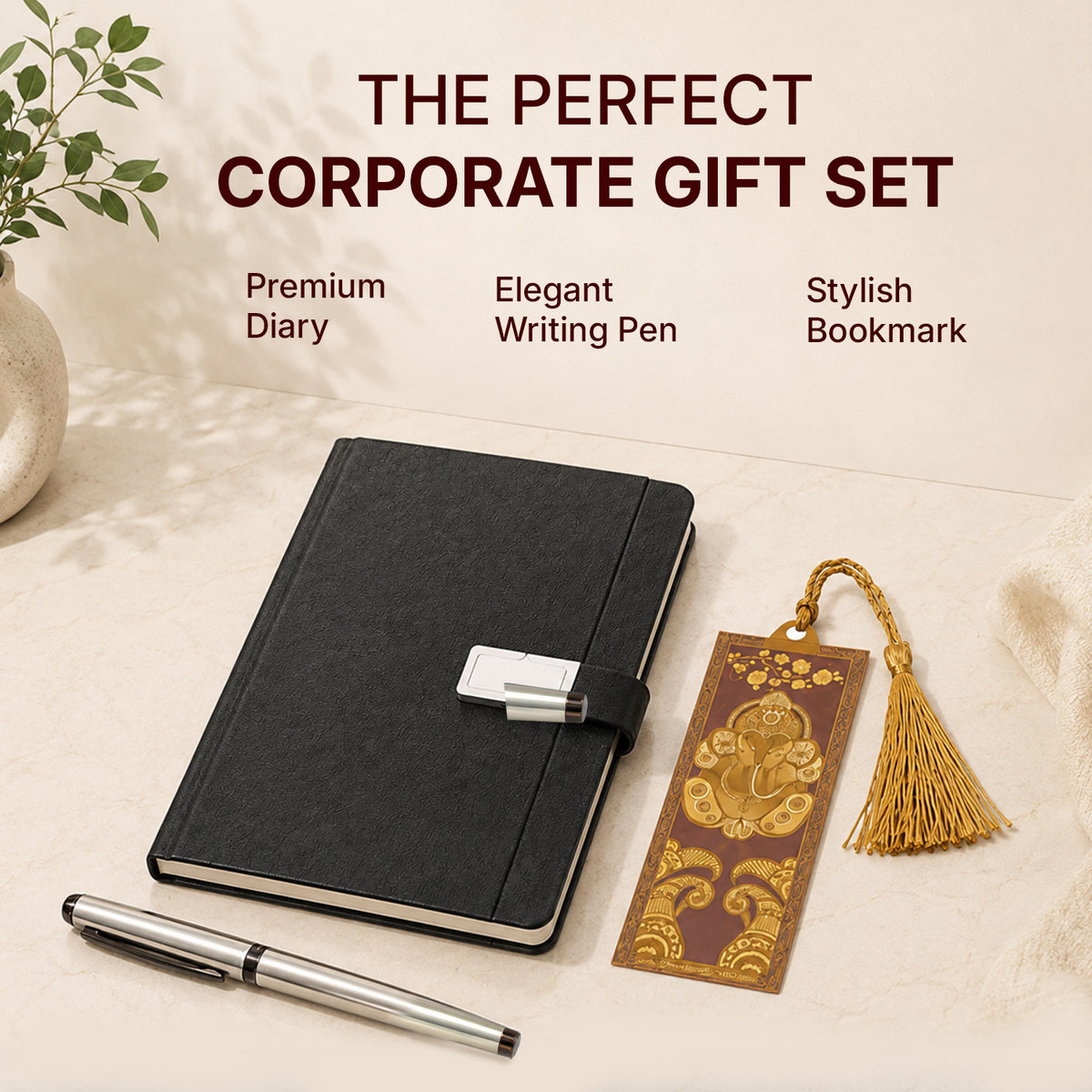 Classic Executive Notebook & Pen Gift Set - detail view