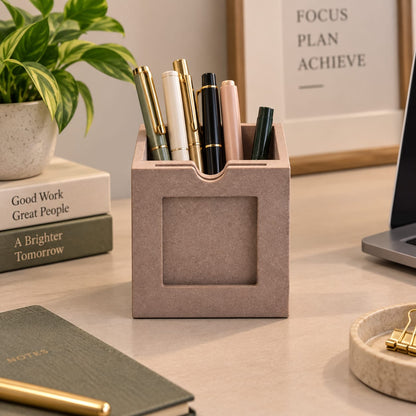 Compact Wooden Desk Storage Box