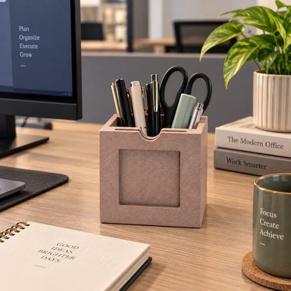 Compact Wooden Desk Storage Box