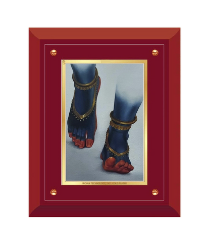 Divine Charan Paduka MDF Framed Art - detail view
