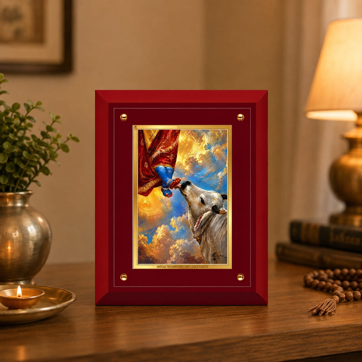 Divine Cow Blessing MDF Framed Art