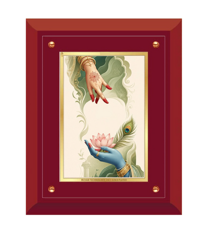 Divine Lotus Grace MDF Framed Art - close-up detail