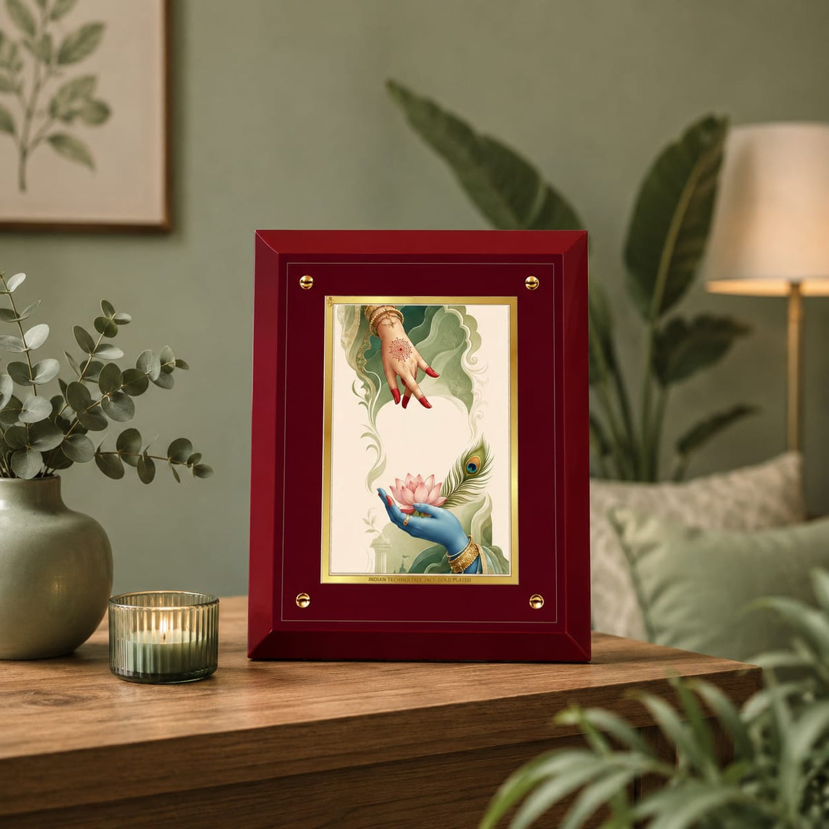 Divine Lotus Grace MDF Framed Art