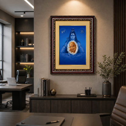 Divine Shiva Guru Ornate Framed Art - detail view