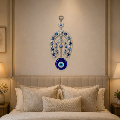 Double Horseshoe Evil Eye Wall Hanging