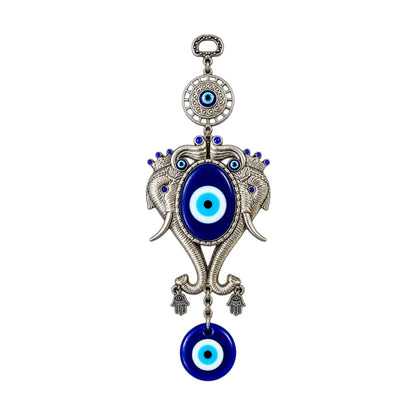 Elephant and Evil Eye Wall Hanging - close-up detail