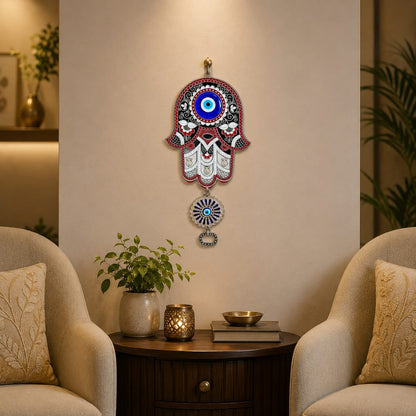 Hamsa Hand and Evil Eye Wall Hanging