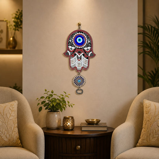 Hamsa Hand and Evil Eye Wall Hanging