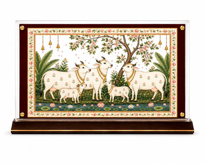 Kamdhenu Cow Acrylic Showpiece