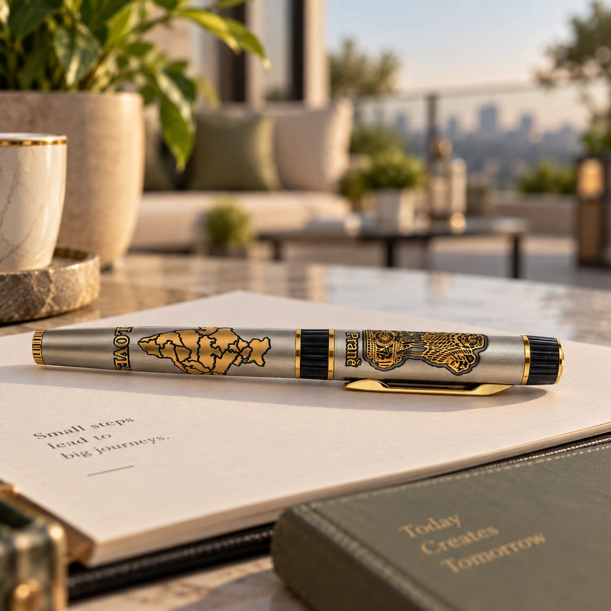 Heritage Gold-Accented Metal Ballpoint Pen