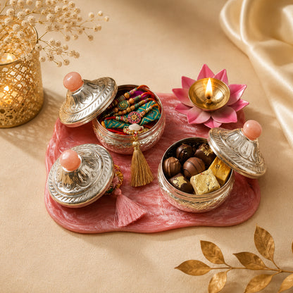 Premium Silver-Finish Festive Gift Hamper