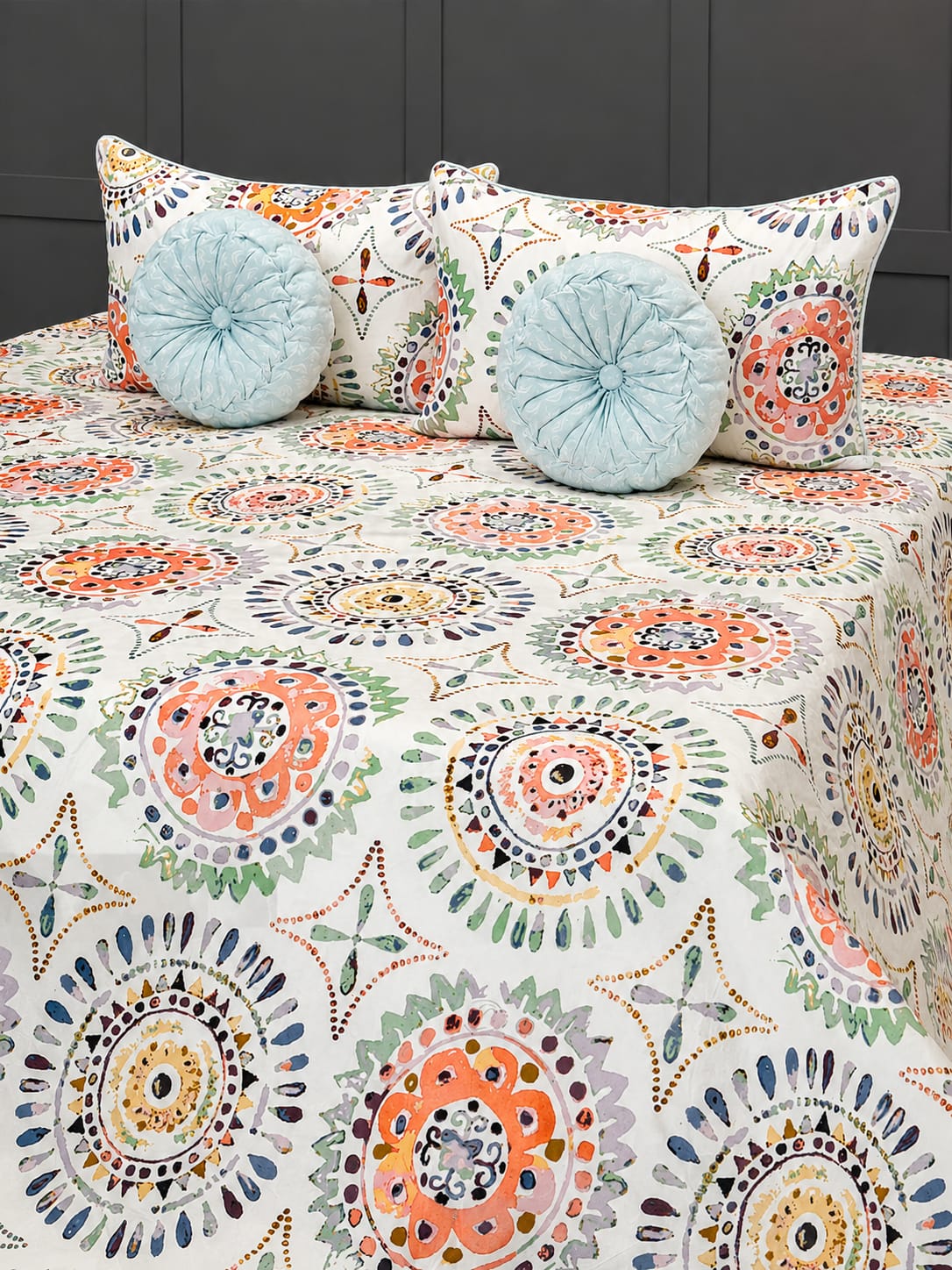 Pure Cotton Mandala-Pattern Bedsheet Set