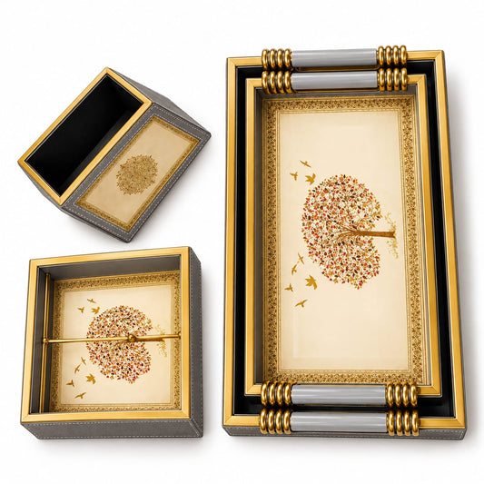 Tree of Life Home Organizer & Tray Set