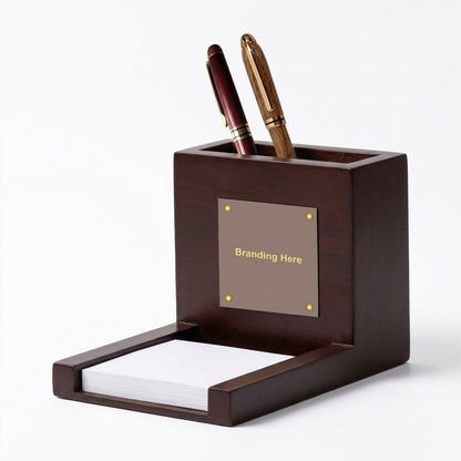 Wooden Desk Organizer with Custom Branding
